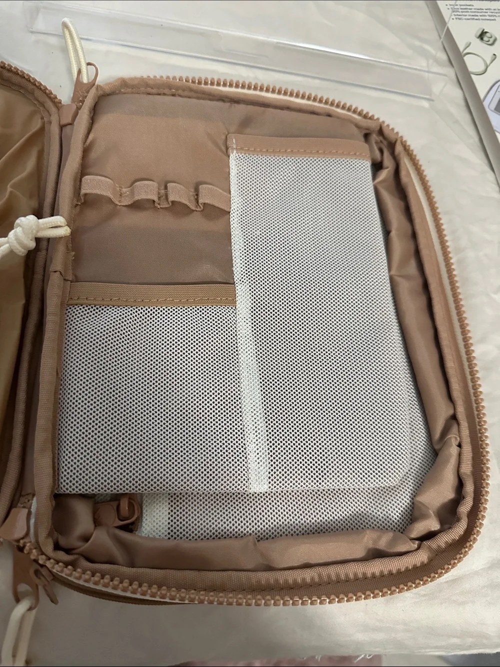 Zip-Folio Pouch with Notepad – Brown NWT
